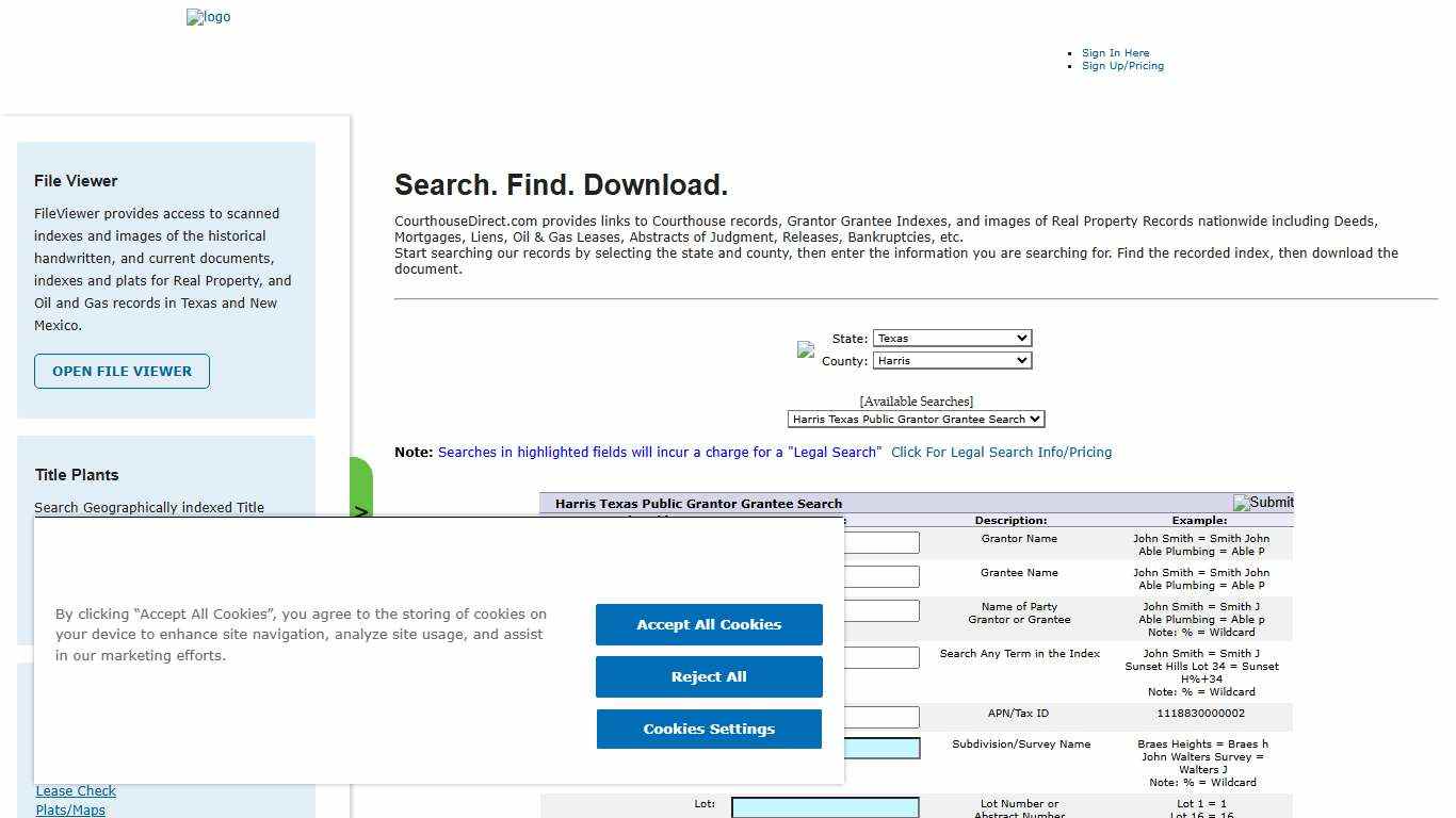 Search & Access Texas Public County Records Online National Database CourthouseDirect.com